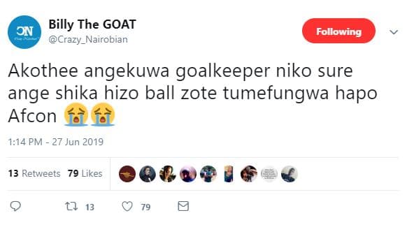 Billy the goat on crazy_nairobian following akothee angekuwa goalkeeper niko sur