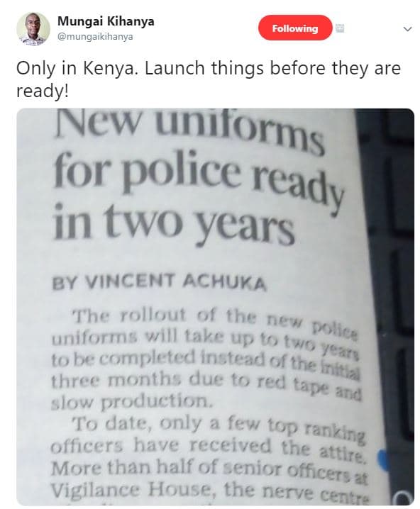 Mungai kihanya mungaikihanya following only in kenya. launch things before they