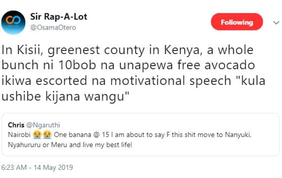 Sir rapalot osamaotero following in kisii, greenest county in kenya a whole bunc