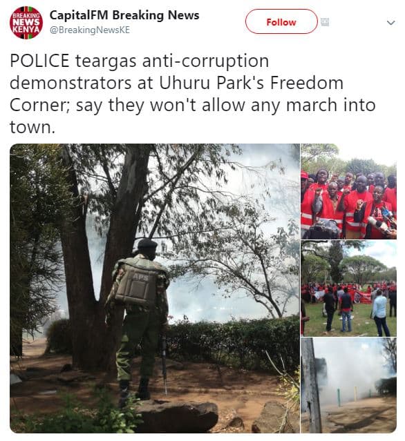 Capitalfm breaking news e breakingnewske follow police teargas anticorruption de