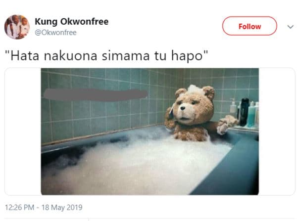 Kung okwonfree okwonfree follow hata nakuona simama tu hapo 12.26 pm 18 may
