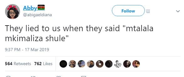 Abby abigaeldiana follow they lied to us when they said mtalala mkimaliza shule'