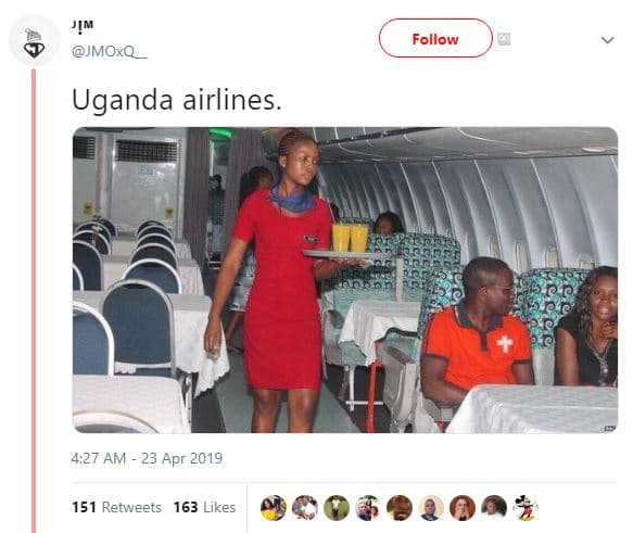 Jam jmoxq follow uganda airlines. 4,.27 am 23 apr 151 retweets 163 likes