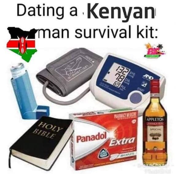 Dating a kenyan man survival kit jiau ailo uu 9 ind holy bibue panadol extra