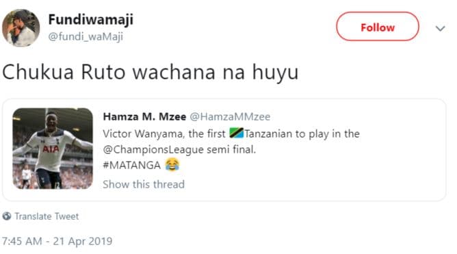 Fundiwamaji fundi_wamaji follow chukua ruto wachana na huyu hamza m mzee hamzamm