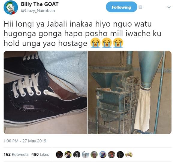 Billy the goat crazy_nairobian following hii longi ya jabali inakaa hiyo nguo wa