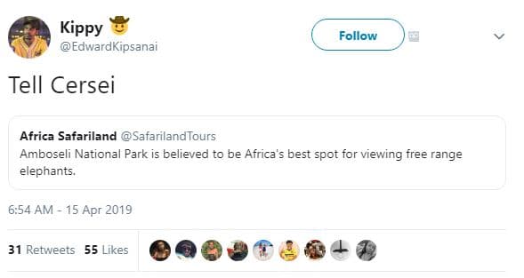 Follow kippy edwardkipsanai tell cersei africa safariland safarilandtours ambose