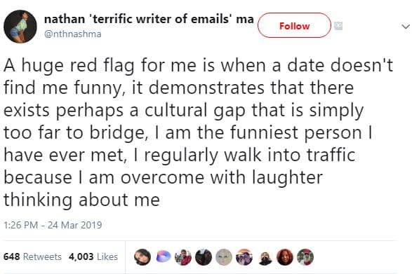 Nathan 'terrific writer of emails' ma nthnashma follow huge red flag for me is w