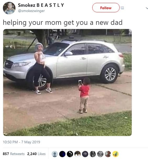 Smokez b ea stly smokezwinger follow helping your mom get you a new dad 10.50 pm