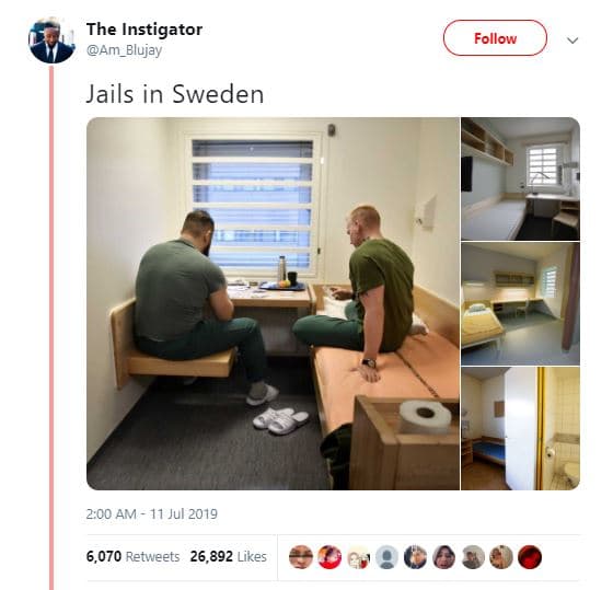 The instigator am_blujay follow jails in sweden 2.00 am 11 jul 6,070 retweets 26