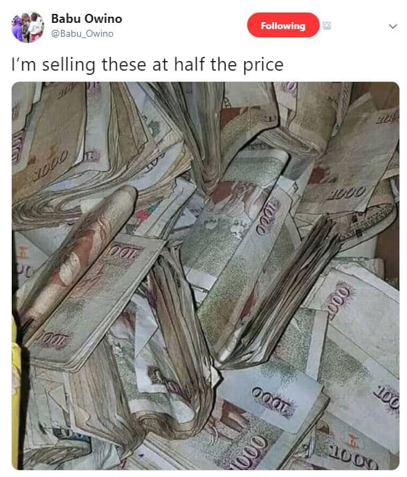 Babu owino babu_owino following im selling these at half the price 4olo jubd 10c