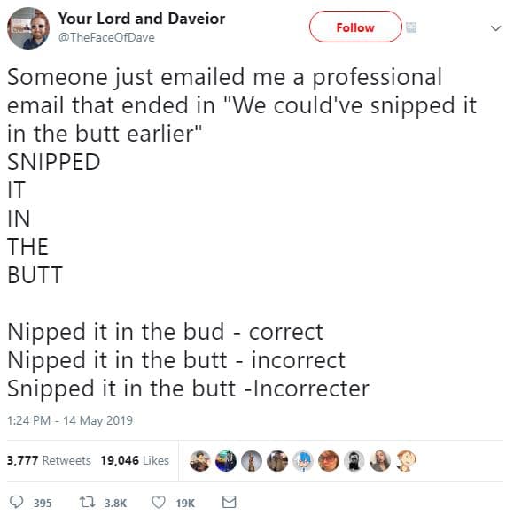 Your lord and daveior thefaceofdave follow someone just emailed me a professiona