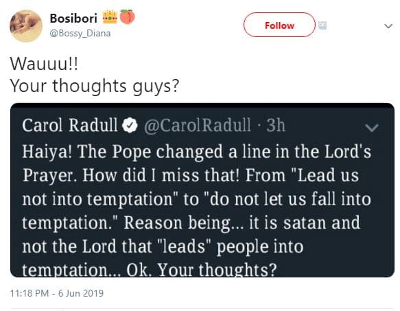 Bosibori bossy_diana follow wauuu!! your thoughts guys? carol radull carolradull