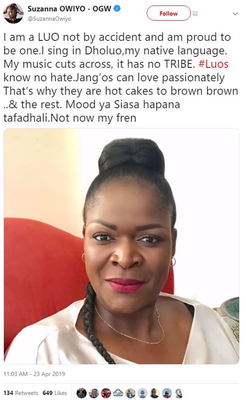 Suzanna owiyo ogw suzannaowiyo follow am a luo not by accident and am proud to b