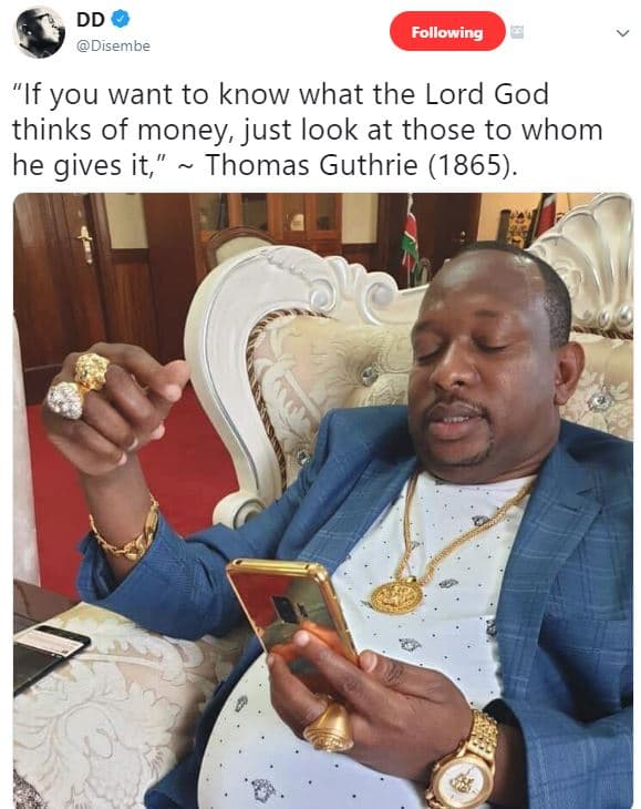 Dd disembe following if you want to know what the lord god thinks of money just