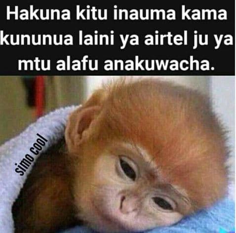 Hakuna kitu inauma kama kununua laini ya airtel ju yal mtu alafu anakuwacha. 5 5