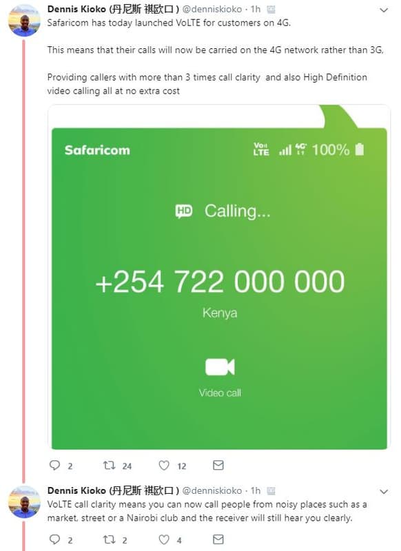Dennis kioko gef gtd denniskioko safaricom has today launched volte for customer
