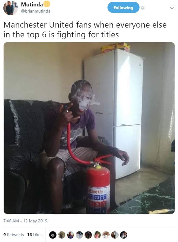 Mutinda brianmutinda following manchester united fans when everyone else in the