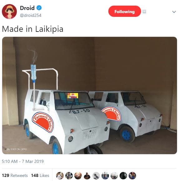 Droid droid254 following made in laikipia 78j 450 rt 5,10 am mar 129 retweets 14