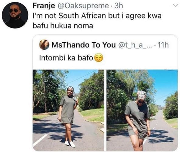 Franje oaksupreme 3h i'm not south african but agree kwa bafu hukua noma msthand