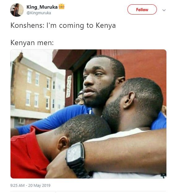 King_muruka kingmuruka follow konshens i'm coming to kenya kenyan men 9.25 am 20