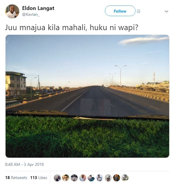 Eldon langat kevlan _ follow juu mnajua kila mahali, huku ni wapi? 8,48 am 3 apr