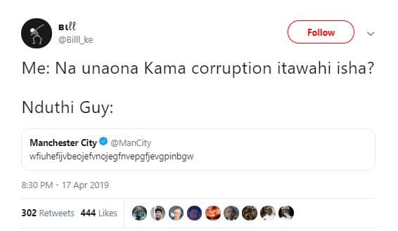 Follow blle billl_ke me na unaona kama corruption itawahi isha? nduthi guy manch