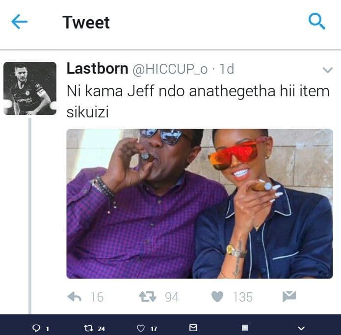 Tweet lastborn hiccup_o id ni kama jeff ndo anathegetha hii item sikuizi 76 47 9