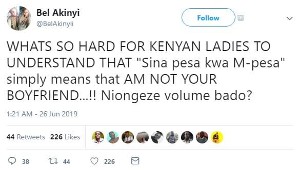 Bel akinyi belakinyii follow whats so hard for kenyan ladies to understand that