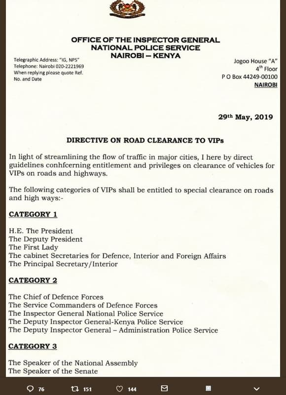 Office of the inspector general national police service nairobi kenya telegraphi