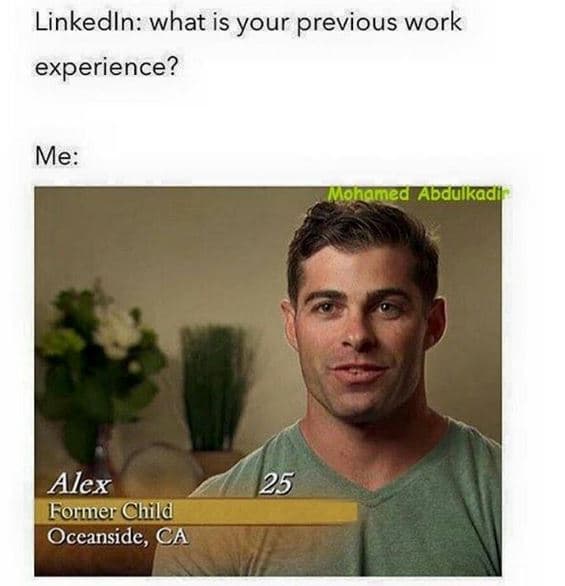 Linkedln what is your previous work experience? me mohamed albdulkadt. alex form