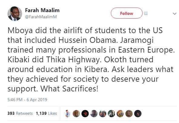 Farah maalim farahmaalimm follow mboya did the airlift of students to the us tha