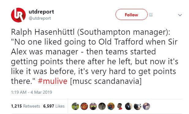 Utdreport utdreport follow ralph hasenhüttl southampton manager no one liked goi