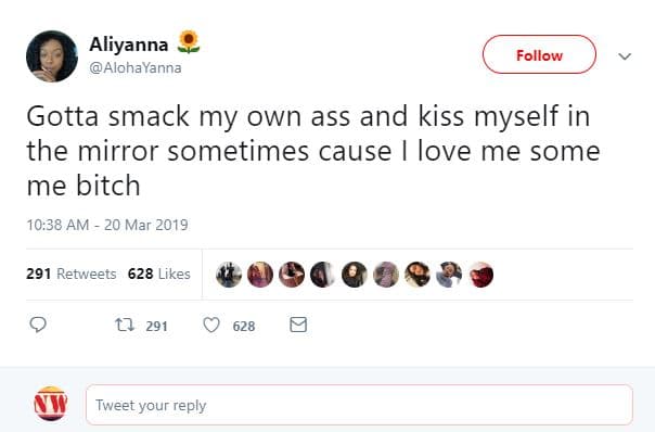Aliyanna alohayanna follow gotta smack my own ass and kiss myself in the mirror