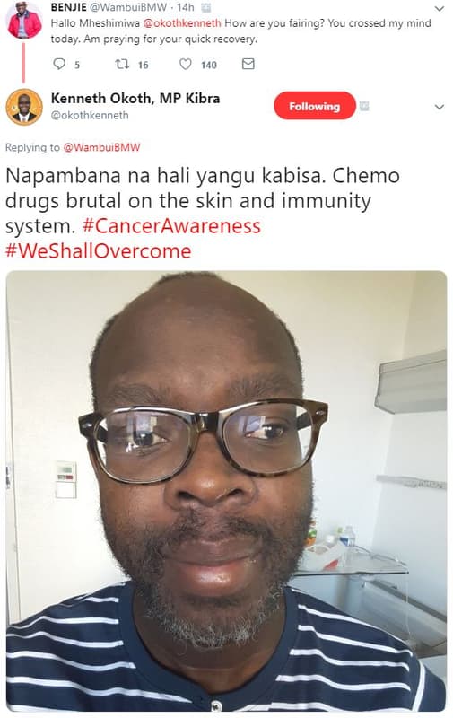 Benjie wambuibmw 14h hallo mheshimiwa ckothkenneth how are you fairing? you cros