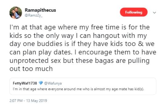 Ramapithecus ramzzy following im at that age where my free time is for the kids