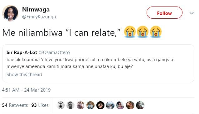 Nimwaga emilykazungu follow me niliambiwa can relate ' 5àfèfè sir rapalot osamao