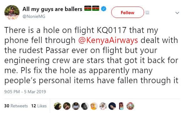 All my guys are ballers noniemg follow there is a hole on flight kqo117 that my