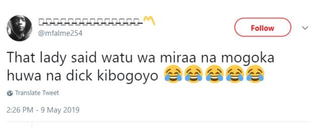 Mfalme254 follow that lady said watu wa miraa na mogoka huwa na dick kibogoyo tr