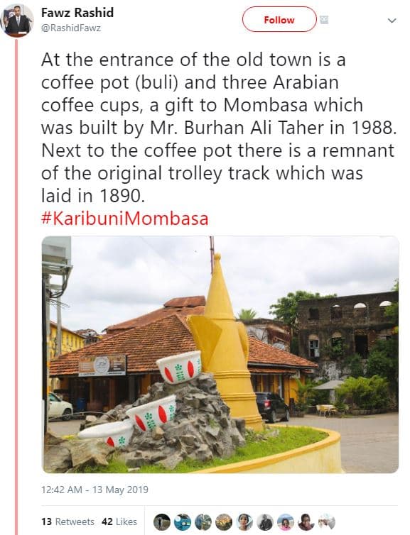 Fawz rashid rashidfawz follow at the entrance of the old town is a coffee pot bu