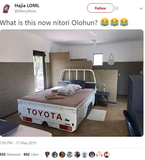 Hajia loml mercyniola follow what is this now nitori olohun? 7,56 pm 17 may 305