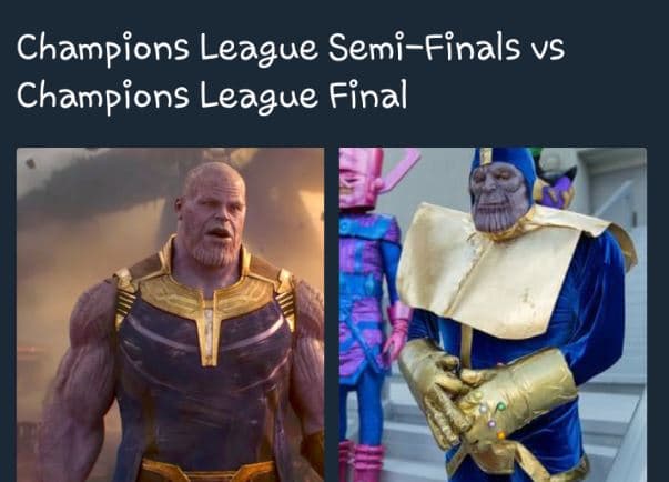 Champions league semifinals vs champions league final