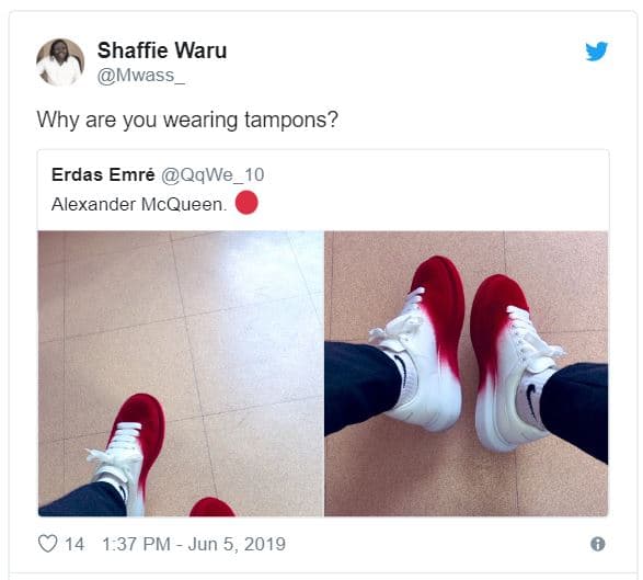 Shaffie waru mwass why are you wearing tampons? erdas emré qqwe_10 alexander mcq