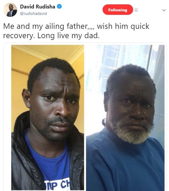 David rudisha rudishadavid following me and my ailing father, wish him quick rec
