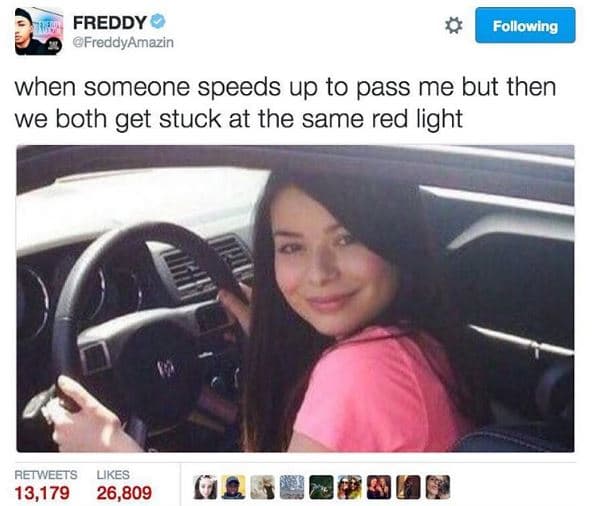 Freddy gfreddyamazin following when someone speeds up to pass me but then we bot