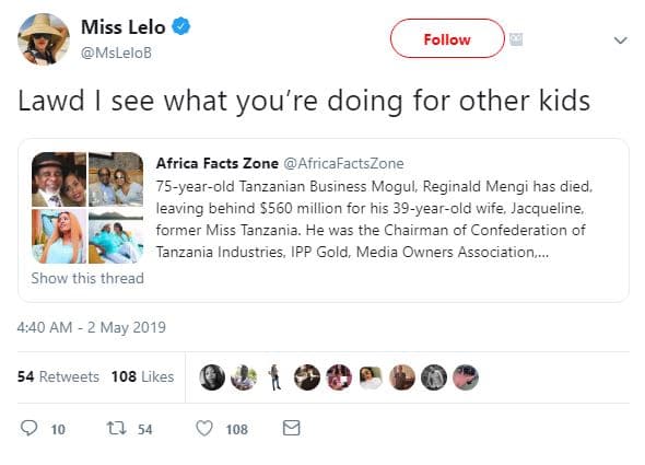 Miss lelo mslelob follow lawd see what you're doing for other kids africa facts