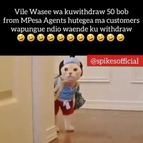 Vile wasee wa kuwithdraw 50 bob from mpesa agents hutegea ma customers wapungue
