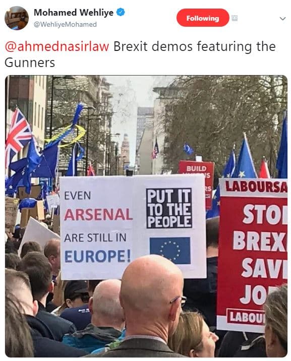 Mohamed wehliye wehlivemohamed following ahmednasirlaw brexit demos featuring th