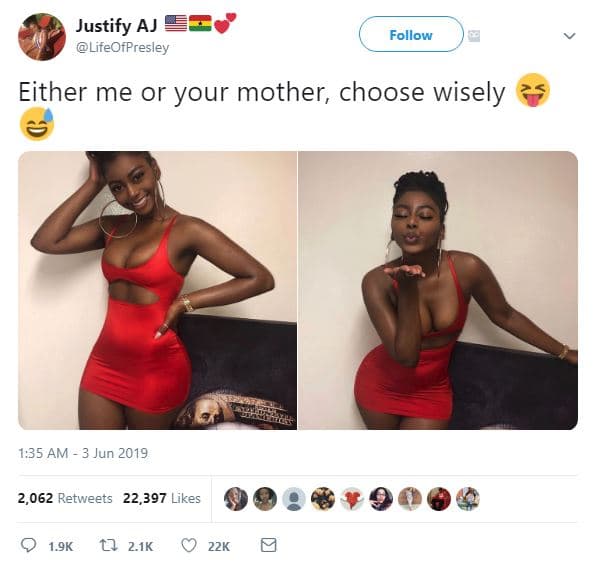 Justify aj lifeofpresley follow either me or your mother, choose wisely 1.35 am