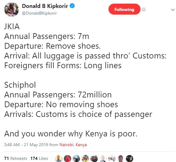 Donald b kipkorir donaldbkipkorir following jkia annual passengers 7m departure